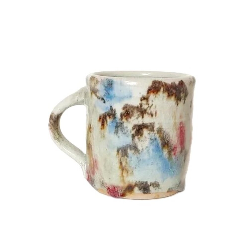 Vintage Handmade Studio‎ Pottery Mug Cup Boho Gloss Glaze Artisan Tea Coffee